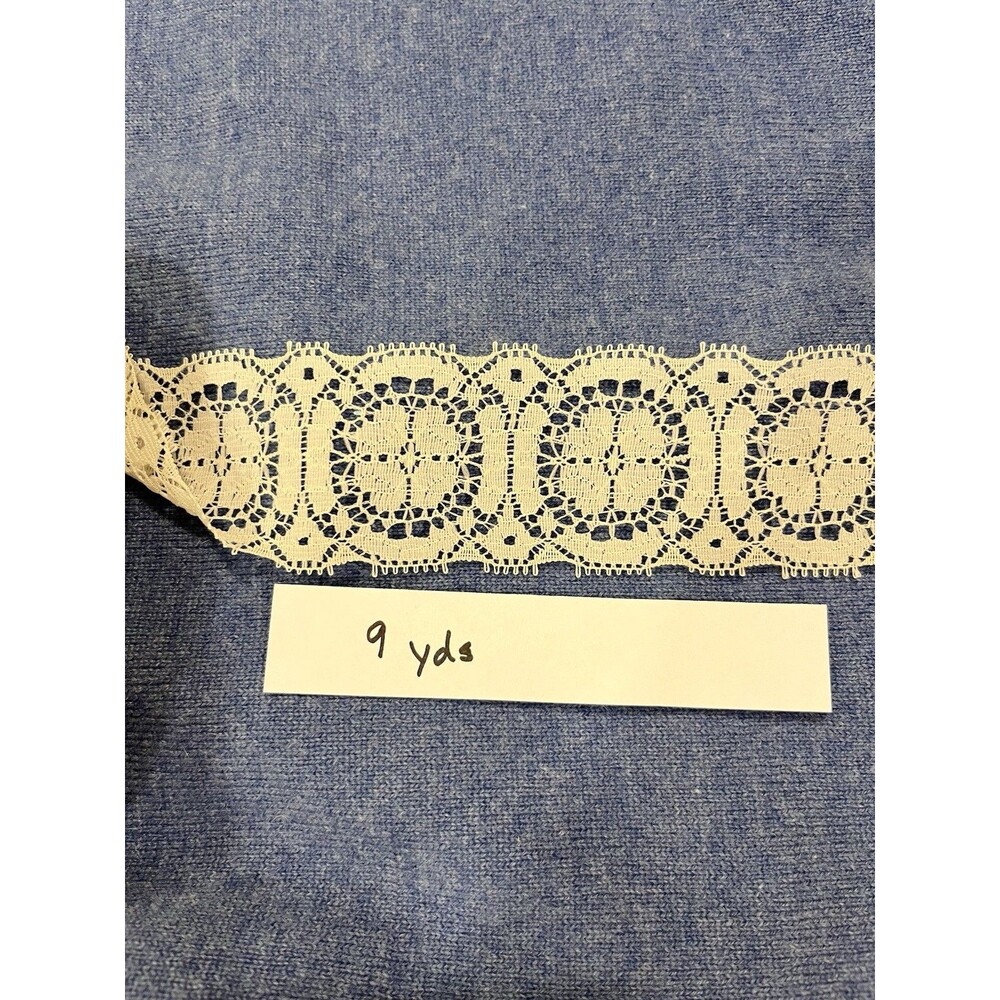 1-7/8 Inch Wide Off White Lace Trim Sewing Upholstery Crafts 9 Yds Cottage
